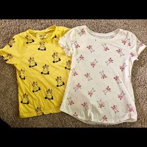 2 girls tees sz small and sz 12